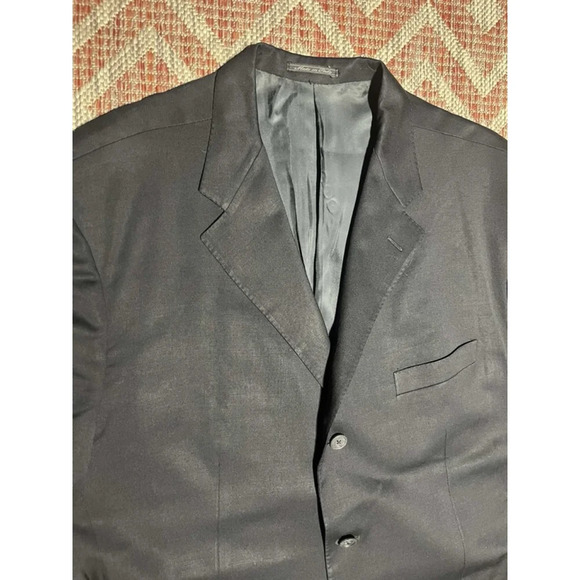 CORNELIANI Mens Super 110s Extra Fine Virgin Wool Black Suit Jacket Sports Coat - Picture 7 of 9